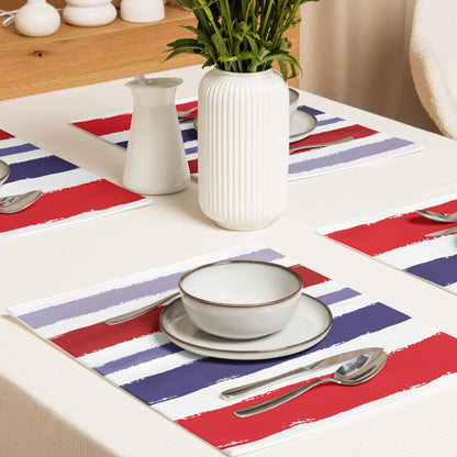 Placemat Set with Hand-painted Brush Stroke Print, CABS-1110
