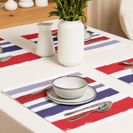 Placemat Set with Hand-painted Brush Stroke Print, CABS-1110