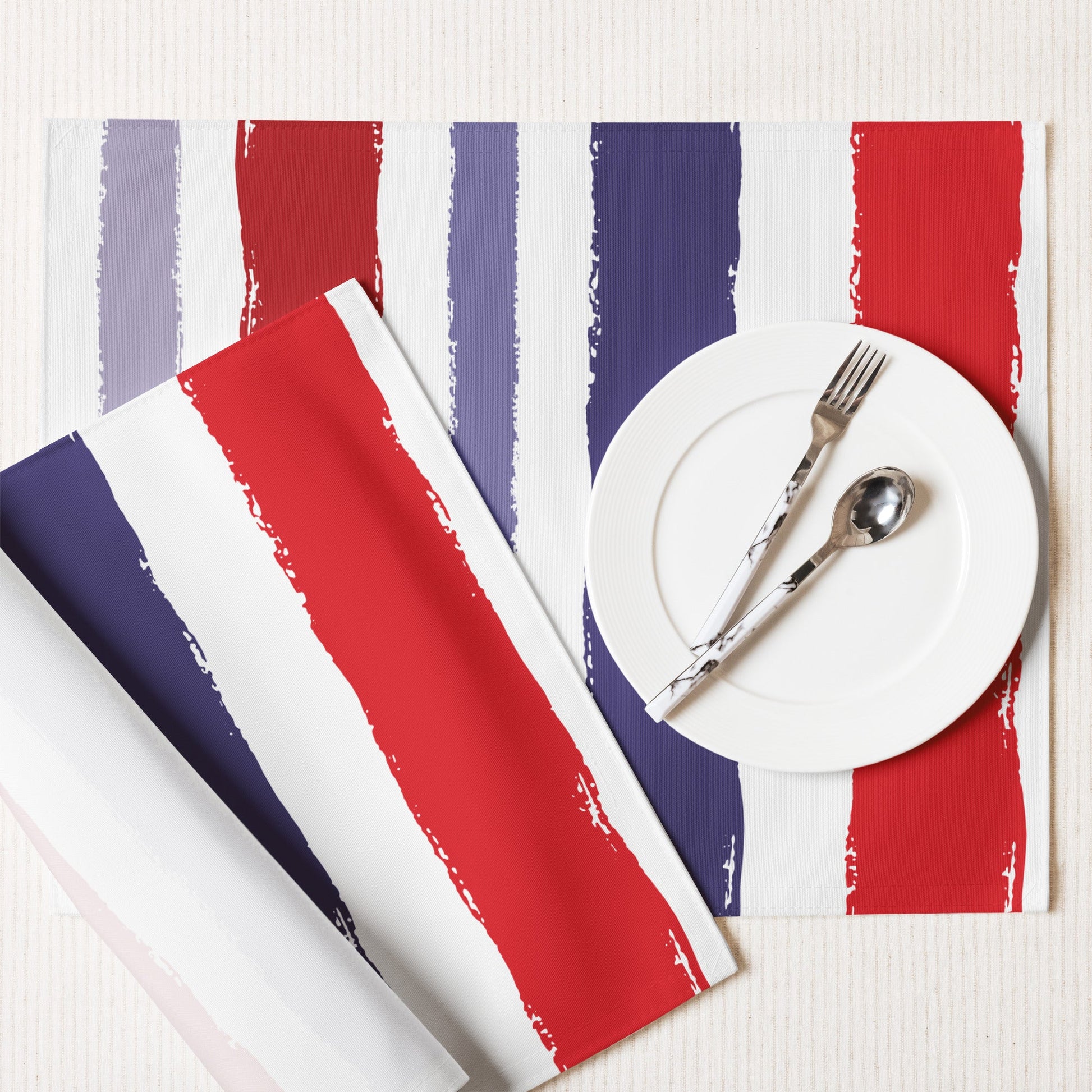 Placemat Set with Hand-painted Brush Stroke Print, CABS-1110