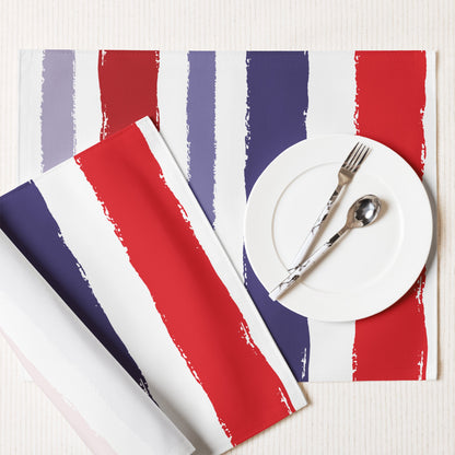 Placemat Set with Hand-painted Brush Stroke Print, CABS-1110