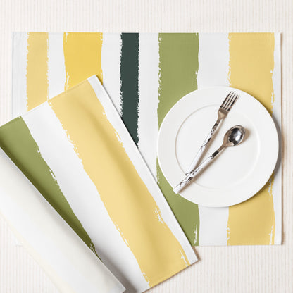 Placemat Set with Hand-painted Brush Stroke Print, CABS-1120