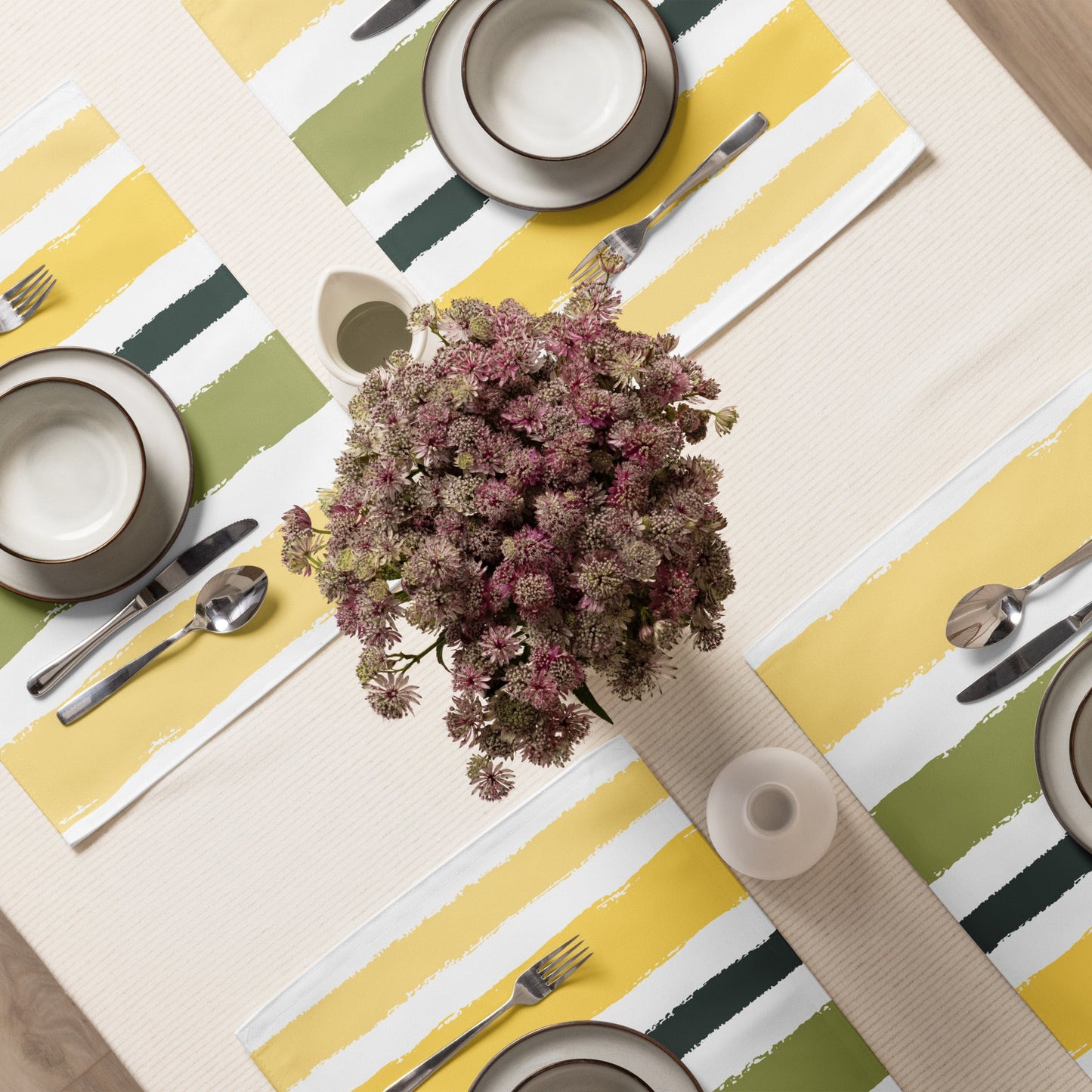 Placemat Set with Hand-painted Brush Stroke Print, CABS-1120