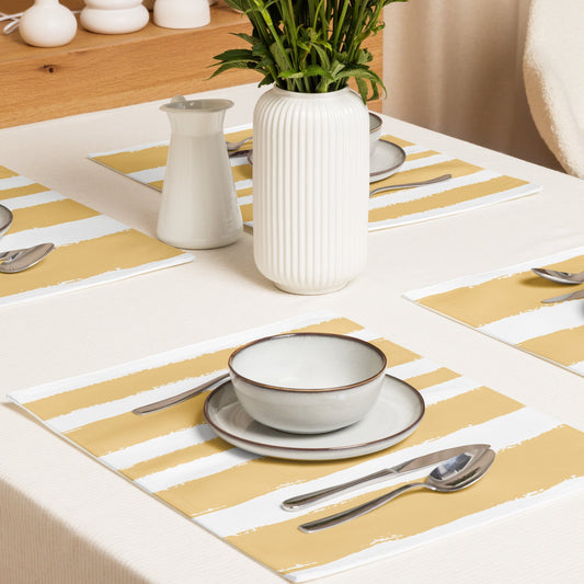 Placemat Set with Hand-painted Brush Stroke Print, CABS-1131