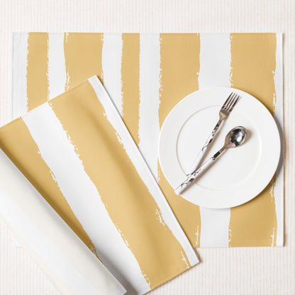 Placemat Set with Hand-painted Brush Stroke Print, CABS-1131