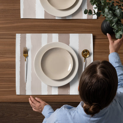 Placemat Set with Hand-painted Brush Stroke Print, CABS-1132