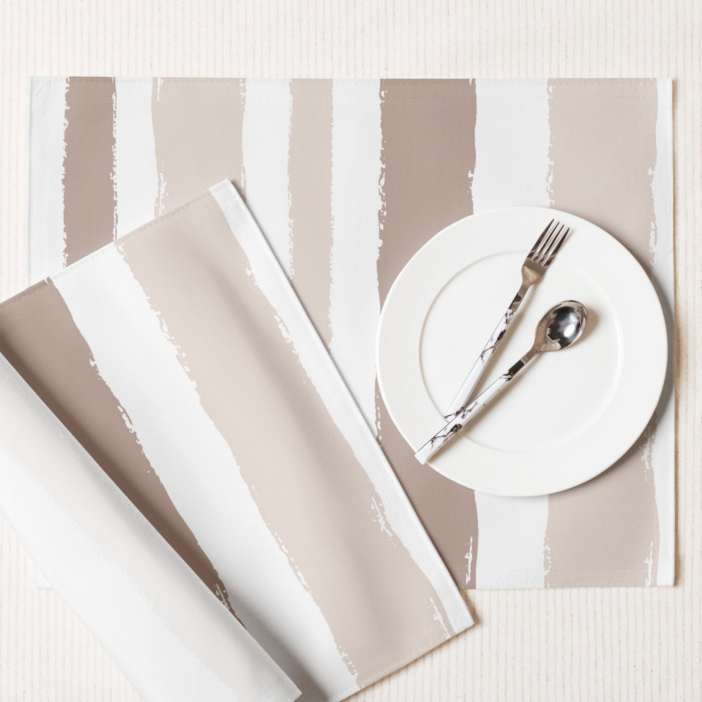 Placemat Set with Hand-painted Brush Stroke Print, CABS-1132