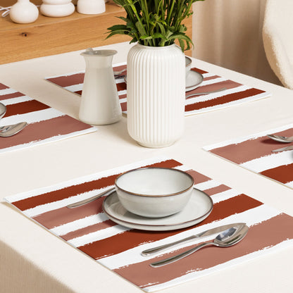 Placemat Set with Hand-painted Brush Stroke Print, CABS-1133