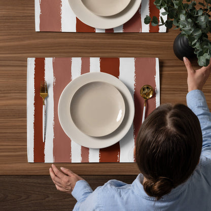 Placemat Set with Hand-painted Brush Stroke Print, CABS-1133