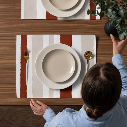 Placemat Set with Hand-painted Brush Stroke Print, CABS-1134