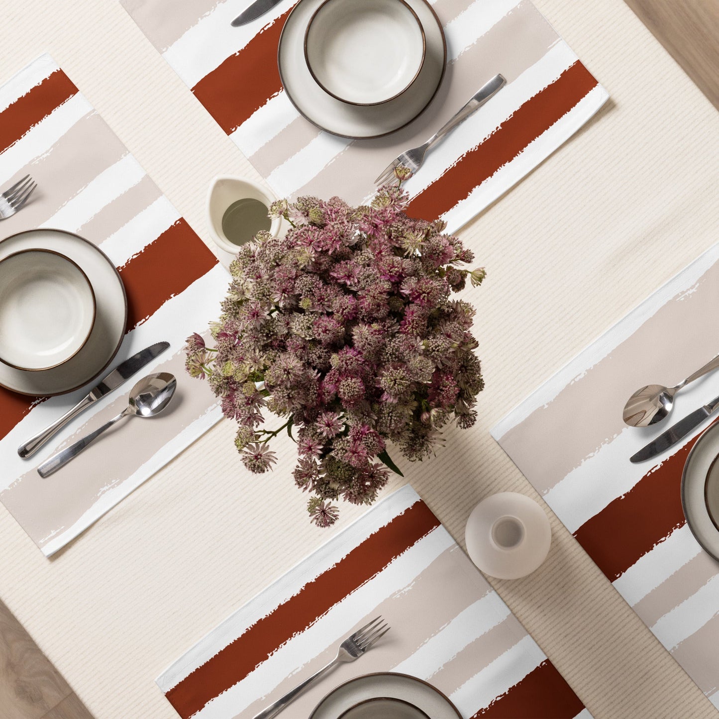 Placemat Set with Hand-painted Brush Stroke Print, CABS-1134