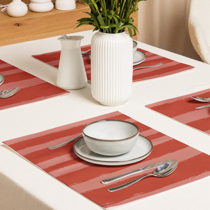 Placemat Set with Hand-painted Brush Stroke Print, CABS-1135