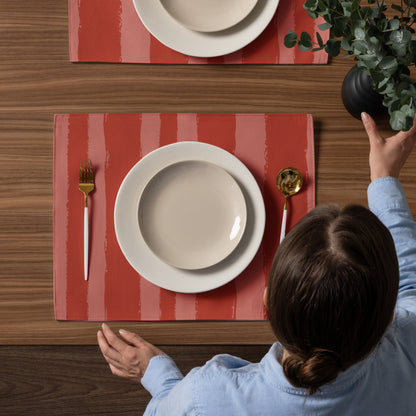 Placemat Set with Hand-painted Brush Stroke Print, CABS-1135