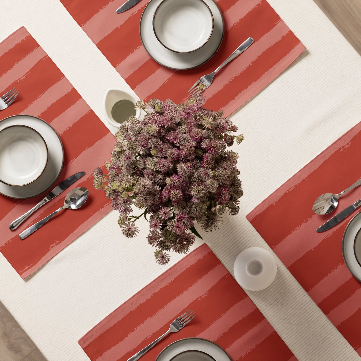 Placemat Set with Hand-painted Brush Stroke Print, CABS-1135