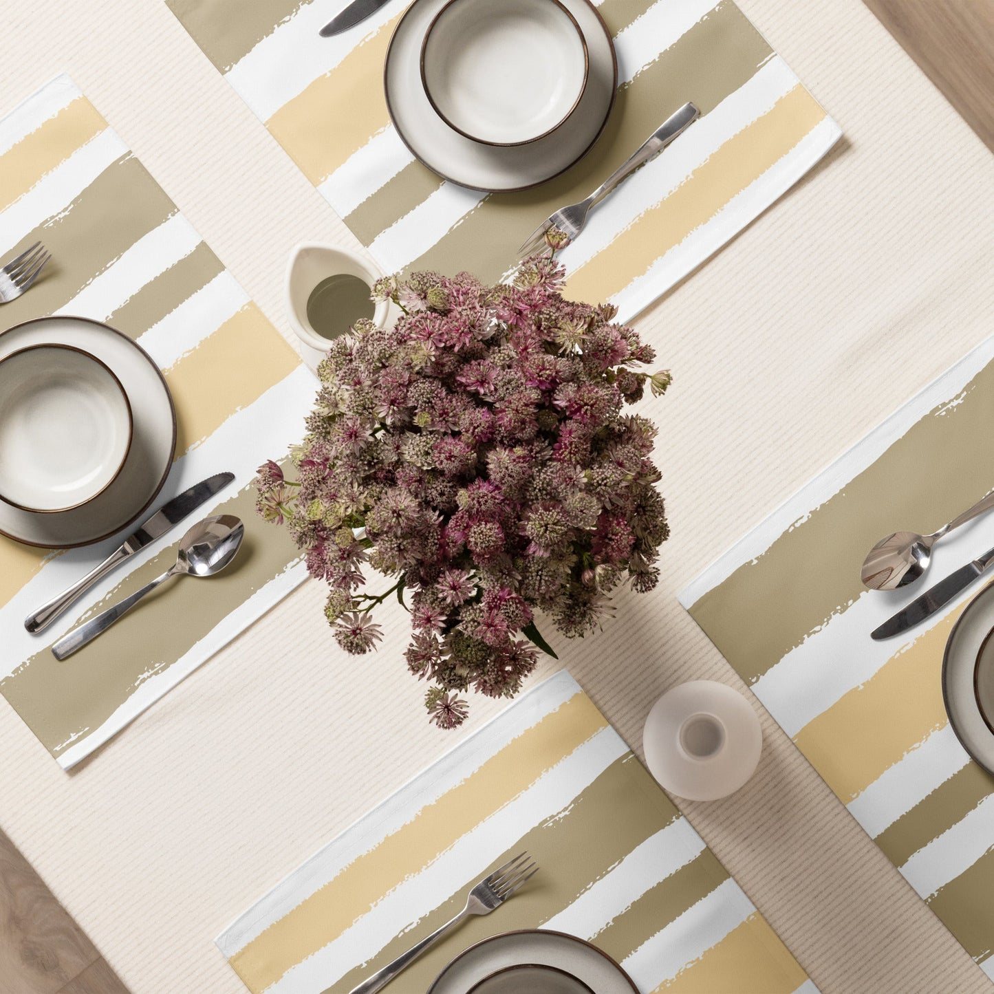 Placemat Set with Hand-painted Brush Stroke Print, CABS-1136