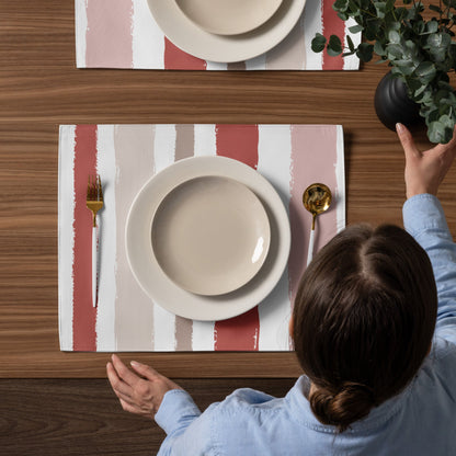 Placemat Set with Hand-painted Brush Stroke Print, CABS-1137