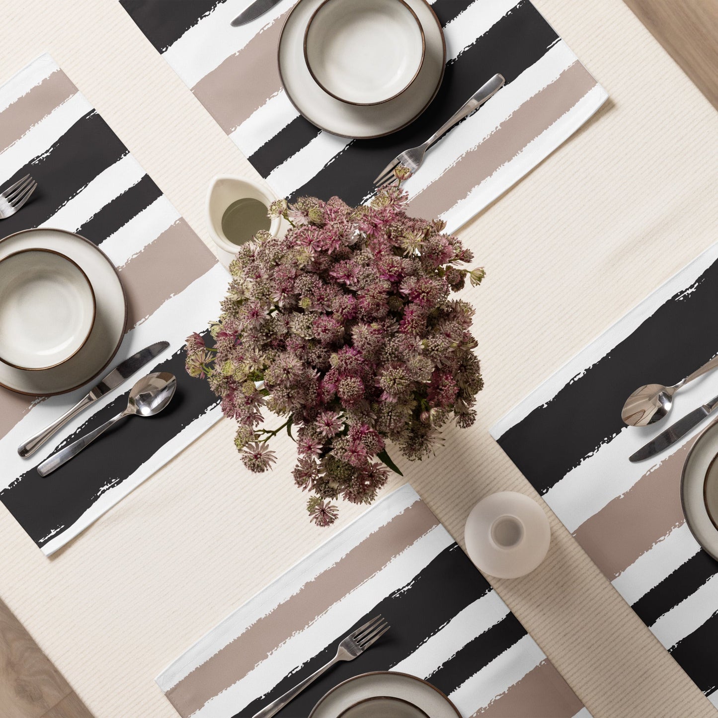 Placemat Set with Hand-painted Brush Stroke Print, CABS-1138