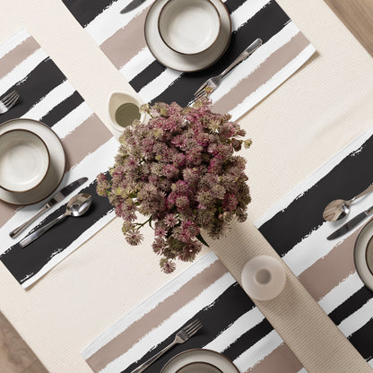 Placemat Set with Hand-painted Brush Stroke Print, CABS-1138