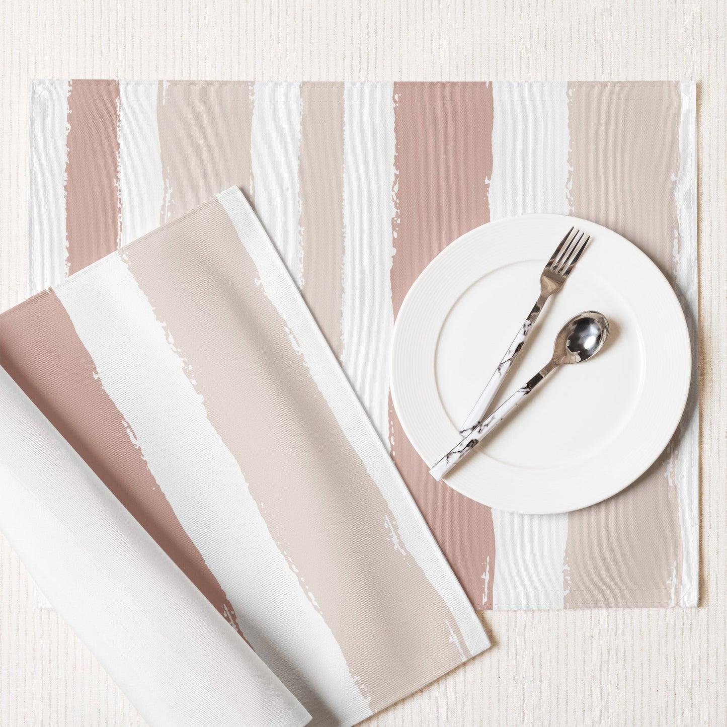 Placemat Set with Hand-painted Brush Stroke Print, CABS-1139