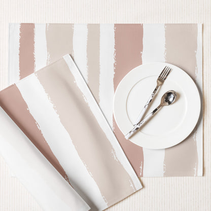 Placemat Set with Hand-painted Brush Stroke Print, CABS-1139