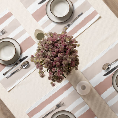 Placemat Set with Hand-painted Brush Stroke Print, CABS-1139
