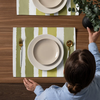 Placemat Set with Hand-painted Brush Stroke Print, CABS-1142