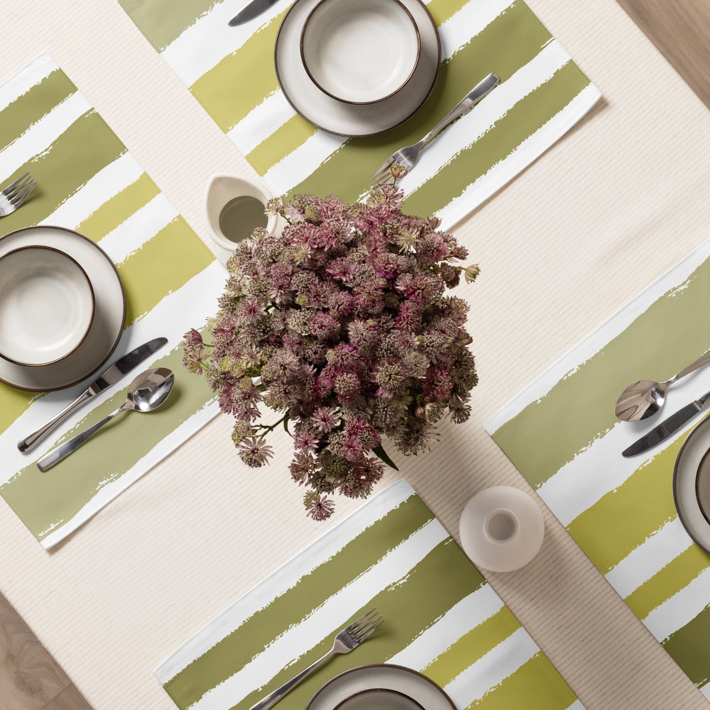 Placemat Set with Hand-painted Brush Stroke Print, CABS-1142