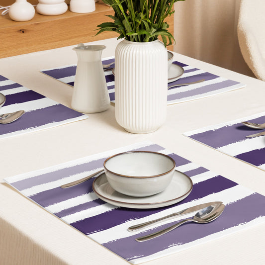 Placemat Set with Hand-painted Brush Stroke Print, CABS-1143