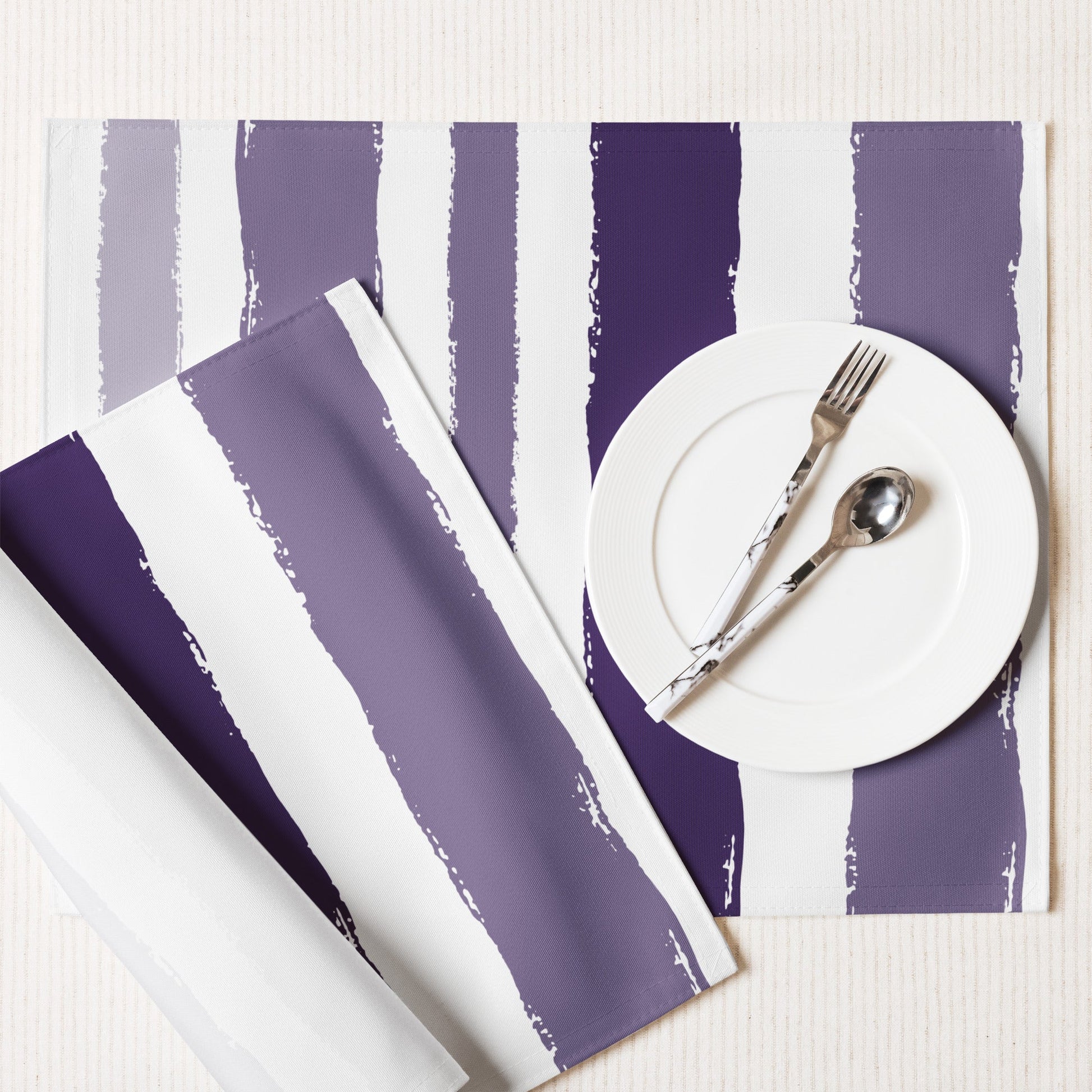 Placemat Set with Hand-painted Brush Stroke Print, CABS-1143