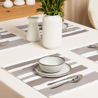 Placemat Set with Hand-painted Brush Stroke Print, CABS-1152