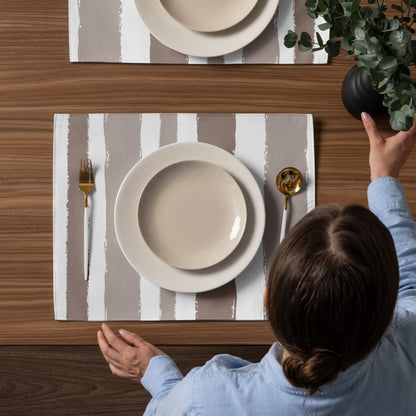 Placemat Set with Hand-painted Brush Stroke Print, CABS-1152