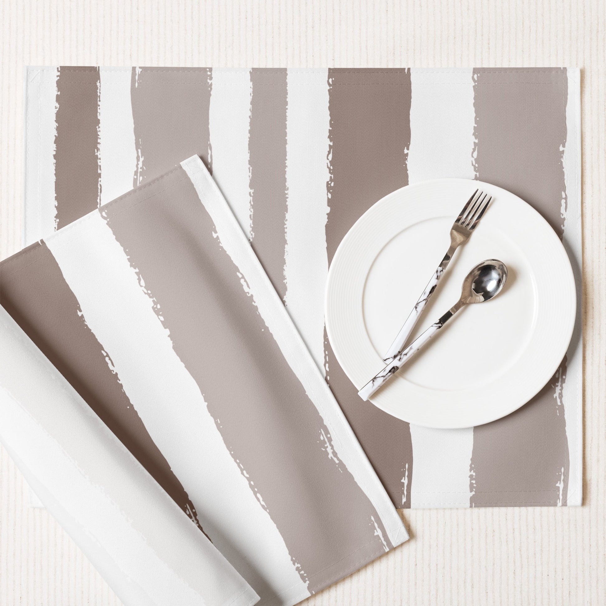 Placemat Set with Hand-painted Brush Stroke Print, CABS-1152