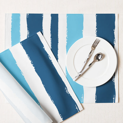 Placemat Set with Hand-painted Brush Stroke Print, CABS-1153