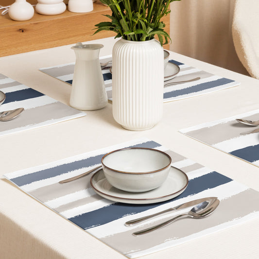 Placemat Set with Hand-painted Brush Stroke Print, CABS-1162