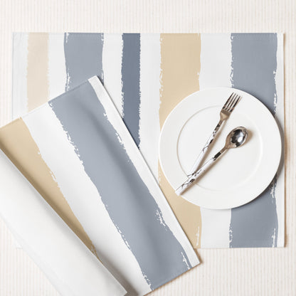Placemat Set with Hand-painted Brush Stroke Print, CABS-1163