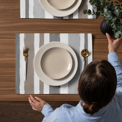 Placemat Set with Hand-painted Brush Stroke Print, CABS-1171