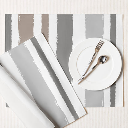 Placemat Set with Hand-painted Brush Stroke Print, CABS-1171