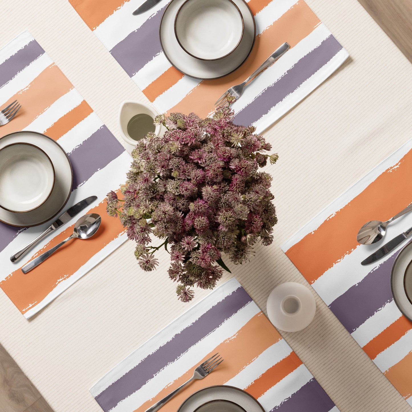 Placemat Set with Hand-painted Brush Stroke Print, CABS-1181