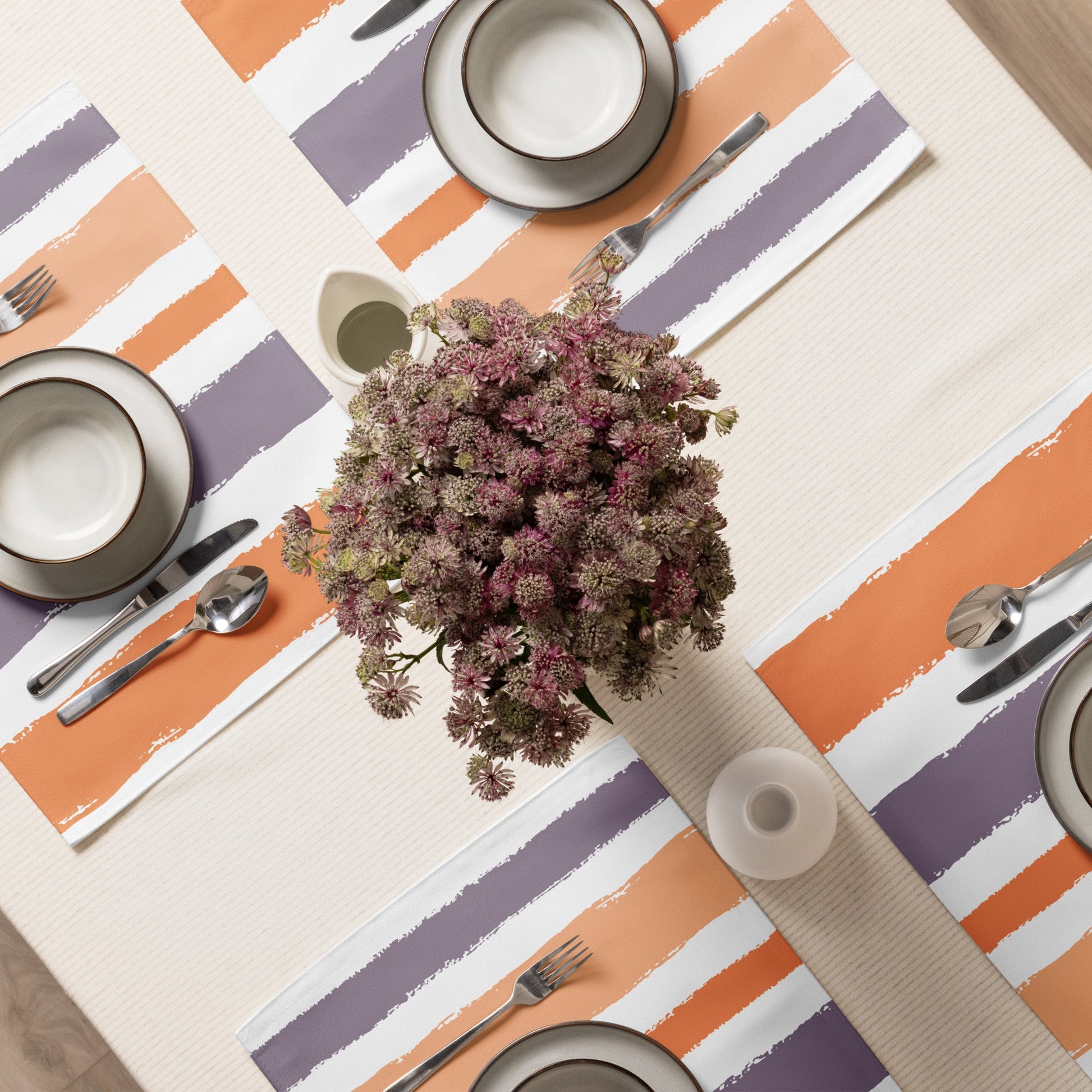 Placemat Set with Hand-painted Brush Stroke Print, CABS-1181