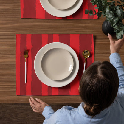 Placemat Set with Hand-painted Brush Stroke Print, CABS-1191