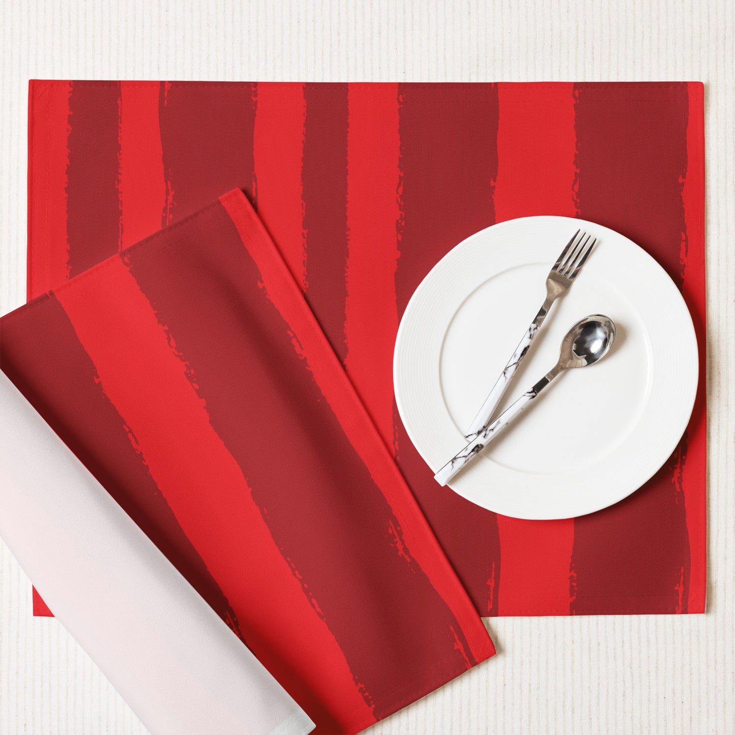 Placemat Set with Hand-painted Brush Stroke Print, CABS-1191