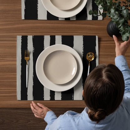 Placemat Set with Hand-painted Brush Stroke Print, CABS-1192