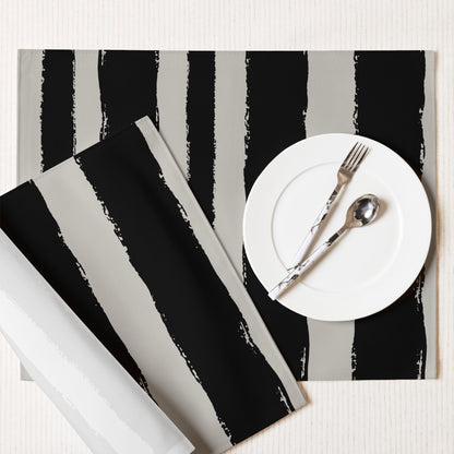 Placemat Set with Hand-painted Brush Stroke Print, CABS-1192
