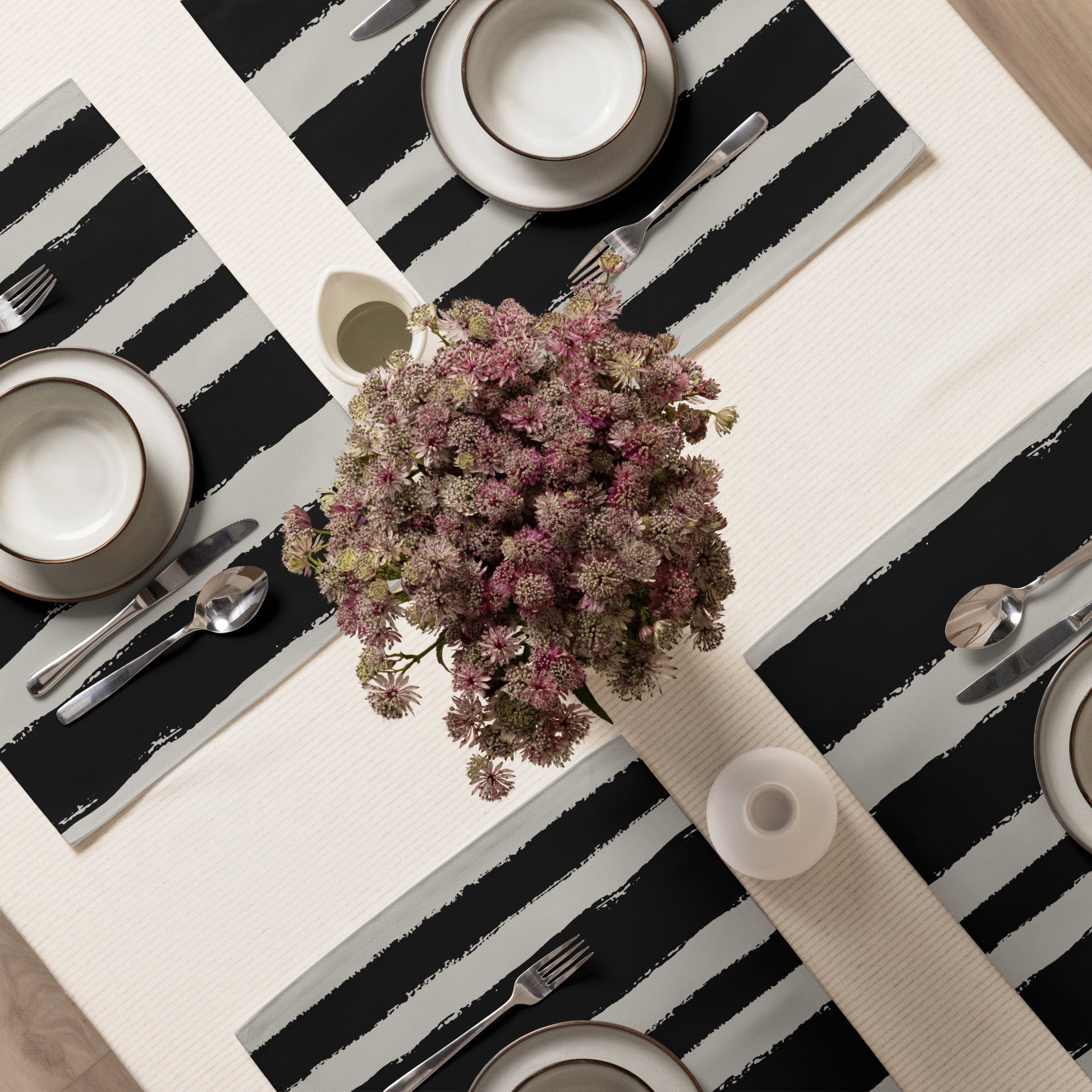 Placemat Set with Hand-painted Brush Stroke Print, CABS-1192