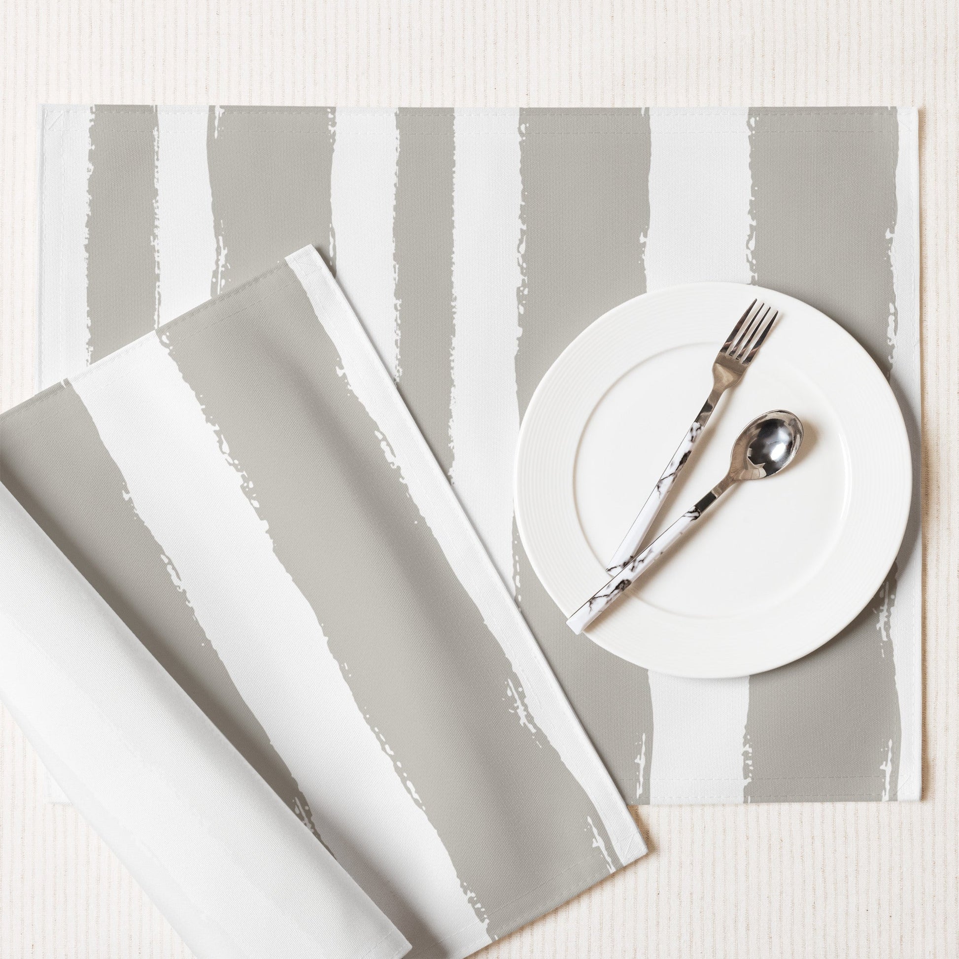 Placemat Set with Hand-painted Brush Stroke Print, CABS-1193