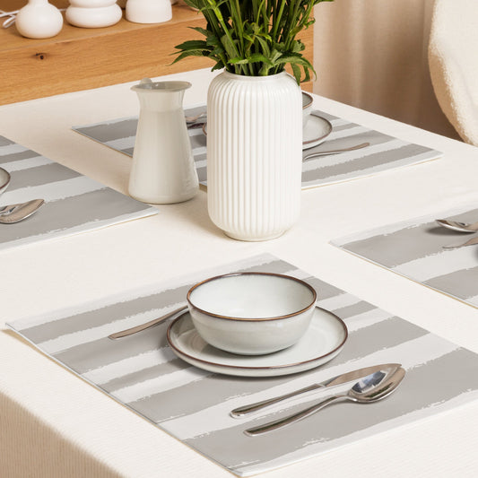 Placemat Set with Hand-painted Brush Stroke Print, CABS-1202