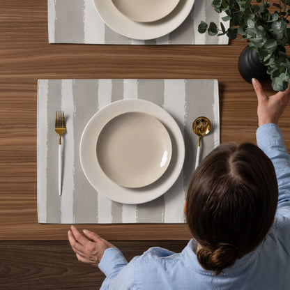 Placemat Set with Hand-painted Brush Stroke Print, CABS-1202