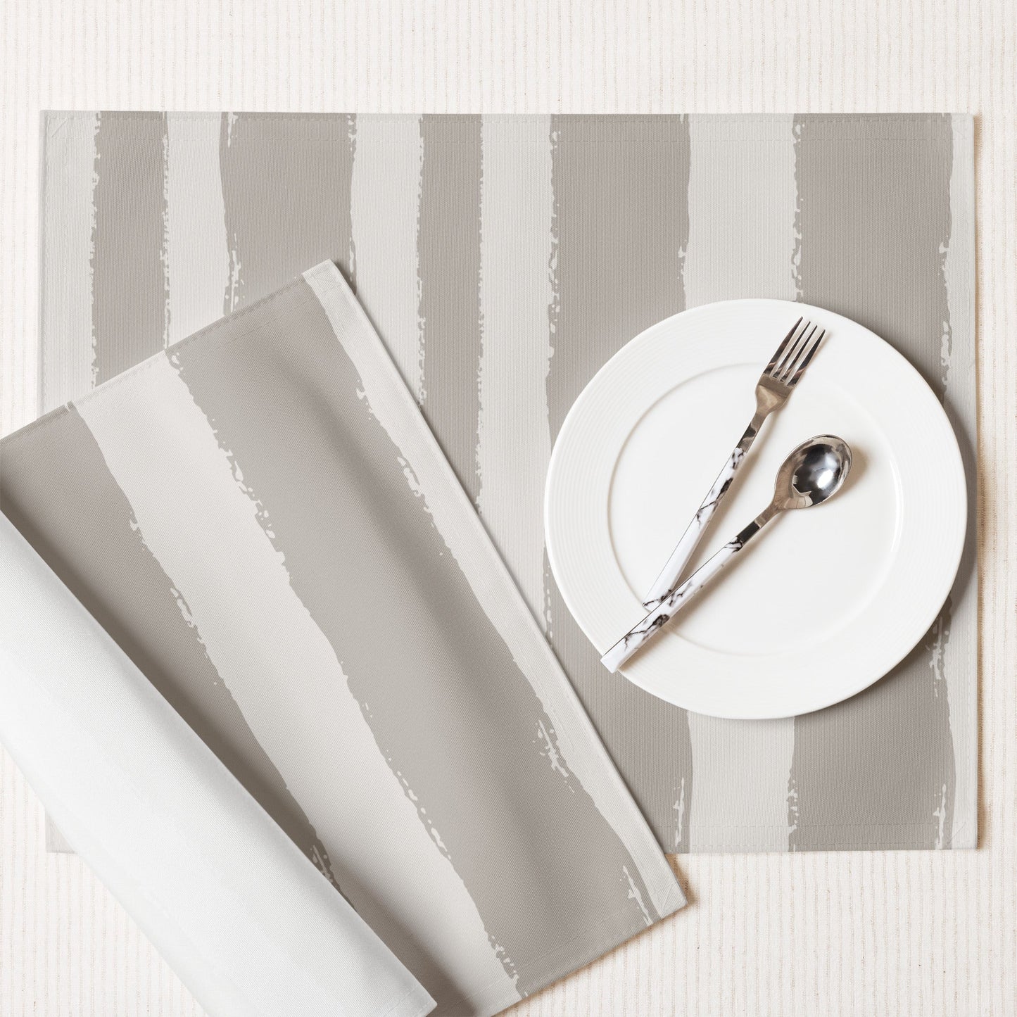 Placemat Set with Hand-painted Brush Stroke Print, CABS-1202