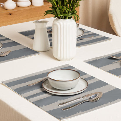Placemat Set with Hand-painted Brush Stroke Print, CABS-1203