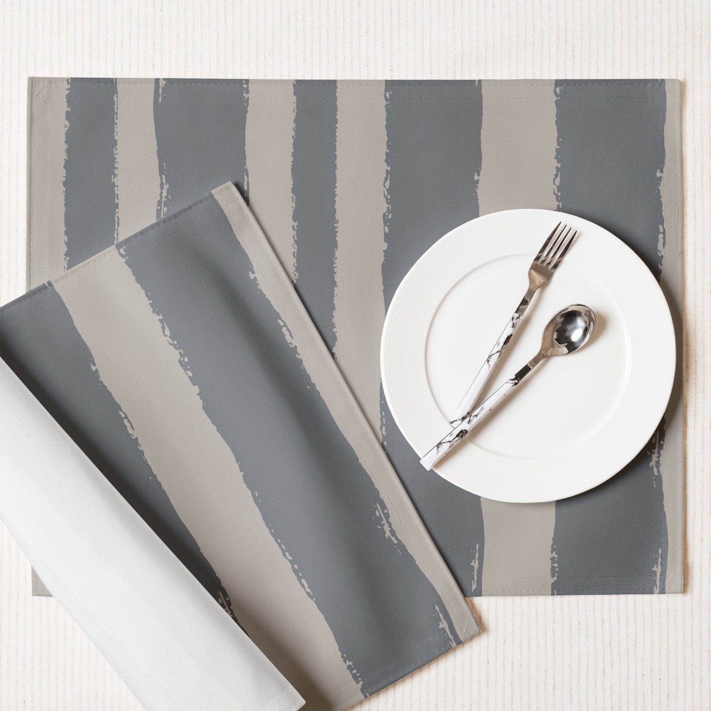 Placemat Set with Hand-painted Brush Stroke Print, CABS-1203