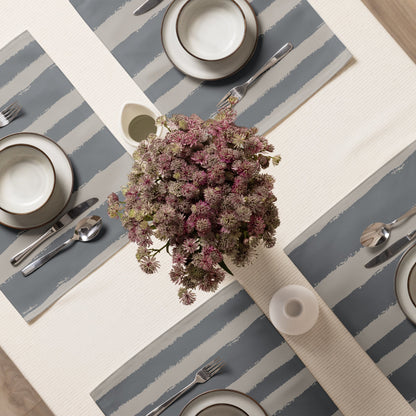 Placemat Set with Hand-painted Brush Stroke Print, CABS-1203